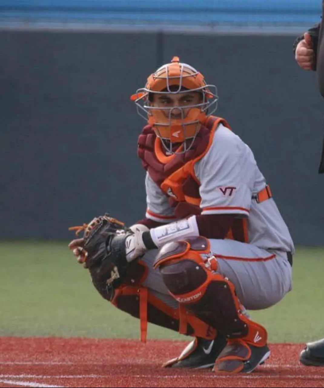 Marcus White in catcher's gear